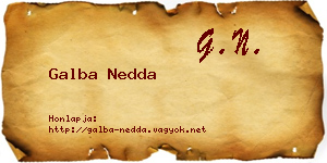 Galba Nedda névjegykártya